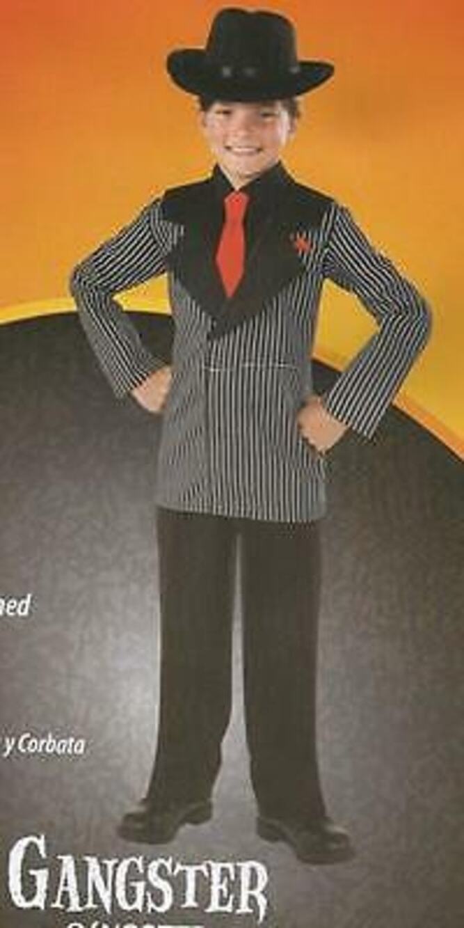 NEW Halloween Sensations Rubie's Boys Pinstripe Gangster Suit Costume M (8)
